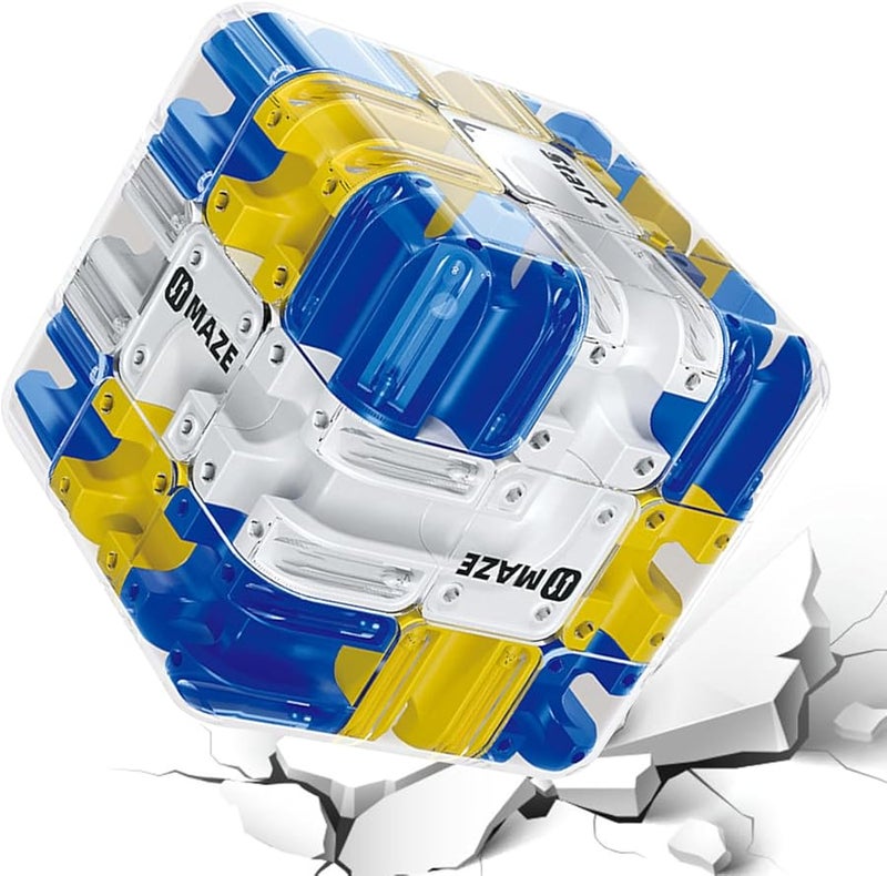 متاهة مكعب ثلاثي الأبعاد كبير مع كرة متدحرجة لغز تحدي منطقي محفز للدماغ للكبار والأطفال - Image 1